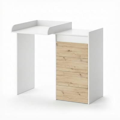 Vicco Alf Wasmachinekast – 116 x 98 cm met 4 laden Wit