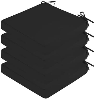Tuinstoelkussens Waterdicht - Set van 4 - Traagschuim Kussens met Verstelbare Banden - Buiten Zitkussen 50x50 cm