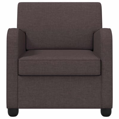 vidaXL - Fauteuil - Donkerbruin - Stof