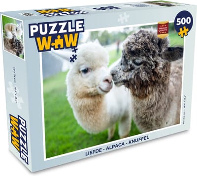 Puzzel Liefde - Alpaca - Knuffel - Legpuzzel - Puzzel 500 stukjes