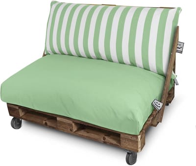 Set van 2 Palletkussens Groen voor Buiten