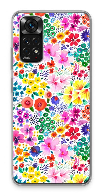 Case Company® - Hoesje geschikt voor Xiaomi Redmi Note 11S hoesje - Little Flowers - Soft Cover Telefoonhoesje - Bescherming aan alle Kanten en Schermrand