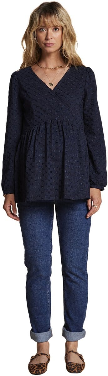 Envie de fraise Geborduurd blouseshirt voor de zwangerschap en borstvoeding ENVIE DE FRAISE