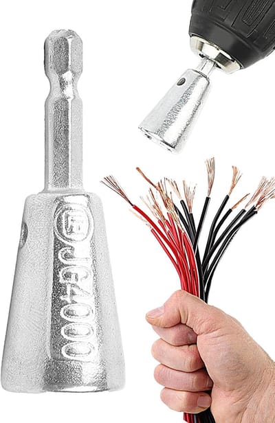 Gereedschap Draden Draaien - Kabel Stripper - Elektrisch Werk - Slijtvaste Constructie - 1 Exemplaar - Zilver