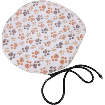 Tapis Chauffant USB pour Animaux Rond Double Face Flanelle Épais Chaud Chien Chat Couverture Chauffante Tapis pour l'Hiver Temps Froid Type 1 beige