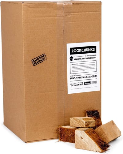 Rookchunks 5 KG Eik - Verrijk uw BBQ met Eikenhouten Rookaroma's - Hoogwaardige Rookchunks - Authentieke Rooksmaken voor Grillgerechten