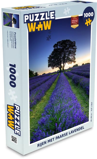 Puzzel Rijen met paarse lavendel - Legpuzzel - Puzzel 1000 stukjes volwassenen