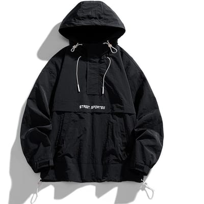 Nieuwe Buitenjas Halfopen Hals Jas Heren Overjas L black