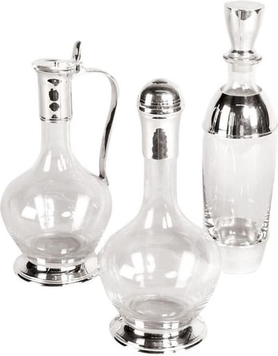 Eichholtz set van 3 glazen karaffen - decanteerset voor wijnen