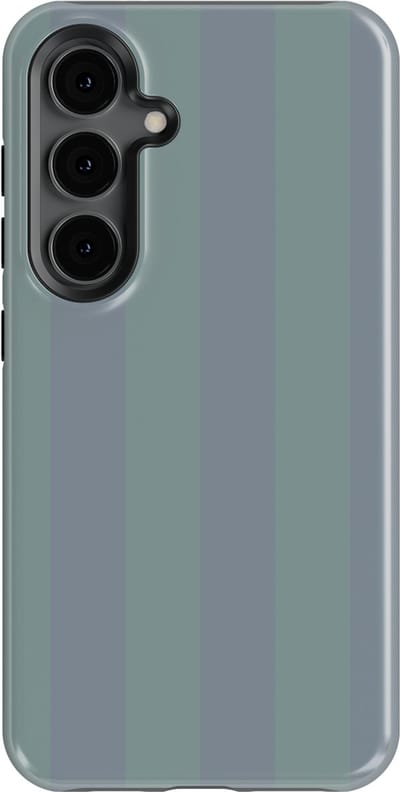 DripCase Gestreept Hoesje Samsung Galaxy S24 | Backcover met Mag | Stripes Motief | Trendy Case Samsung Galaxy S24 met Strepen Blue Mojito