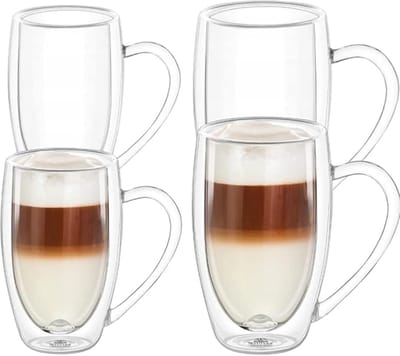 Wilmax - Dubbelzijdige Kommen - Set van 4 - 2 x 500 ml en 2 x 400 ml