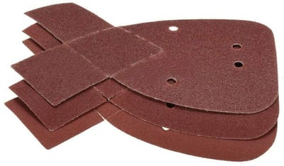 Sandschijven voor detailschuurmachine 170 x 140 x 95 mm, 120 korrel, vervangbare tips, set van 10