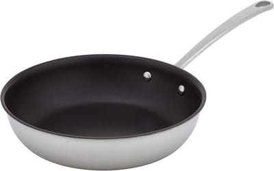 Koekenpan - Koekepan Anti-aanbak - Dagelijks Koken - Drielaagse Constructie - 4QT Capaciteit - Zilver