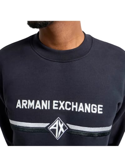 Armani Exchange herensweatshirt met ruitpatroon