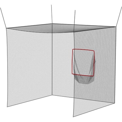 Cage de frappe de golf, 3050 x 3050 x 3050 mm Cage de golf, Cages de frappe avec Polyester sans nœuds 3 plis, Cible de golf et Cible de baseball 9 trous, Golfs