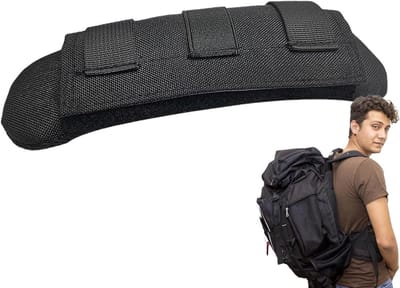 Schouderriem Pad - Band Kussen - Druk Verlichten - Ademend Materiaal - 20x18 cm - Zwart