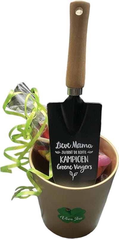 Moederdag - Tuinset - Bloempot - Schepje - Mama - Snoep - Speciaal voor jou - Cadeauverpakking