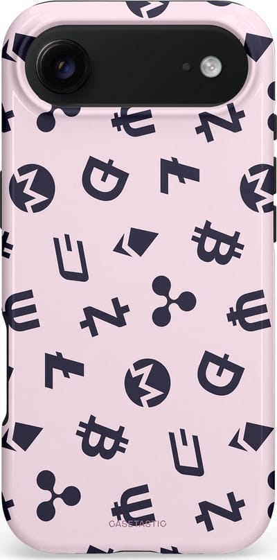 Casetastic hoesje geschikt voor Apple iPhone Air - MagSafe - Dubbellaagse bescherming - Crypto flow - Fashion Case - Lichtgrijs Donkergrijs Wit
