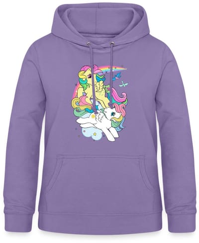 My Little Pony Retro Pony's Met Gekleurde Manen Hoodie Dames