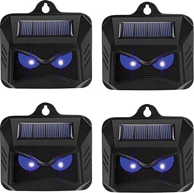 MKSS® Duivenverjager - Vogelverjager - Duivenpinnen - Kattenverjager op Zonneenergie - 4stuks - Zwart