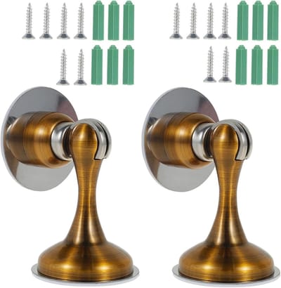 Magnetische Deurstopper - Deurhouder Zelfklevend - Voorkom Dichtslaan Deuren - Roestvrij Staal Soft-Grip - 5 x 8 x 5 cm