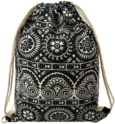 Clayre & Eef Rugzak 34x43 cm Zwart Synthetisch
