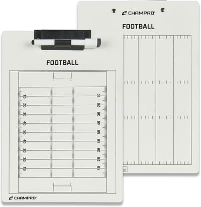 Coaches Bord - Strategiebord Sport - Tactiek Bespreken - Dubbelzijdig Speelveld - 30 x 22.5 cm - Wit