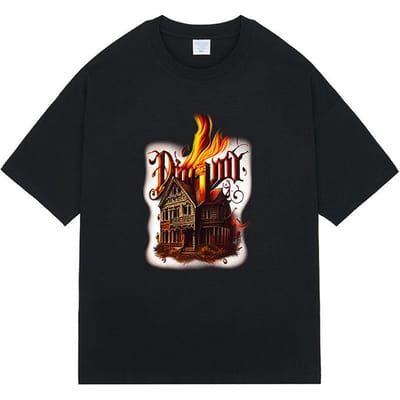 Retro Goth T-shirt met korte mouwen Heren High Street Losse Vrije Tijd Sport Onderlaag Koppelshirts Herenmode 2XL