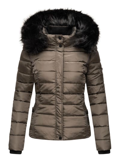 Navahoo Dames Winterjas Miamor – Teddyvoering, Afneembare Capuchon & Bontkraag