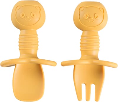 Sproudsy Bestekset Teddy Bear – Kinderbestek – Kinderservies - Baby – Mango