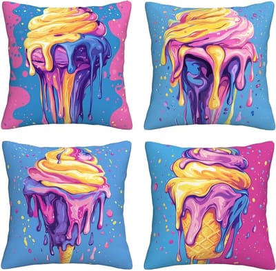 Kussenhoezen Set - Decoratieve hoezen - Buiten Zitten - Dubbelzijdig Patroon - 60 x 60 cm - Meerkleurig