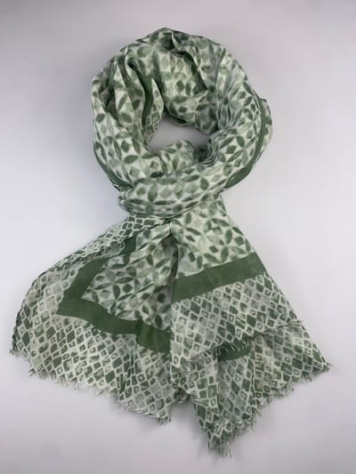 Dames sjaal met motief 50% katoen 50% viscose
