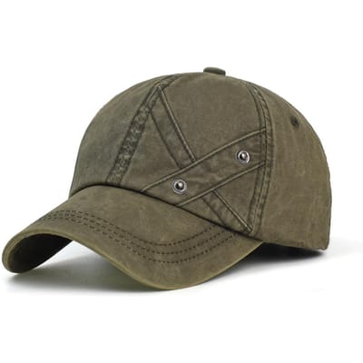 Vier Jaargetijden Gewassen Katoen Baseballpet Mannen Vrouwen Casual Vintage Papa Hoed Verstelbare Trucker Lage Profiel Buiten (army green,Adjustable 56-59 cm) legergroene kleur