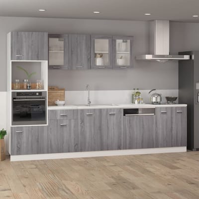 vidaXL - Bovenkast - Lyon - 39,5x31x60 - cm - grijs - sonoma - eikenkleurig