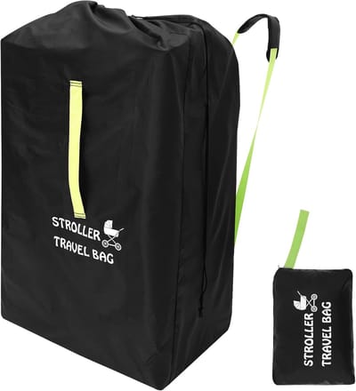 Transporttas voor kinderwagen - Oxford stof - Grote reistas - Beschermhoes met koord en schouderband - Opslag voor vliegreizen - Stijlvol en praktisch