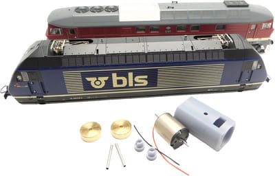 micromotor HR018C motor ombouwset voor Roco BR 101, Ludmilla, BR 130, BR 132, BR 142, u.a.