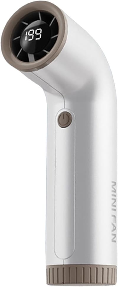 VHV - Handventilator oplaadbaar compact en stil met USB accu ergonomische grip voor reizen kantoor pendelen camping en warm weer