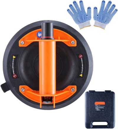 Glazuignap 20.3 cm, 279 kg Draagvermogen, Zware Vacuümgreep Met ABS Handvat & Draagtas, Industriegereedschap voor Het Lichten Van Glas, Graniet, Tegels, Metaal en Houten Panelen