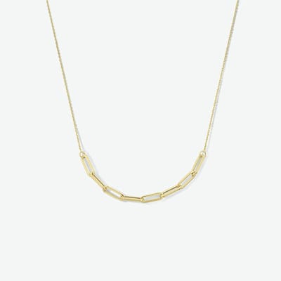 YO&NO - Ketting - Goud - Anker - 0,7mm - 42 cm - Sieraden vrouw - 14k - 585 Goud