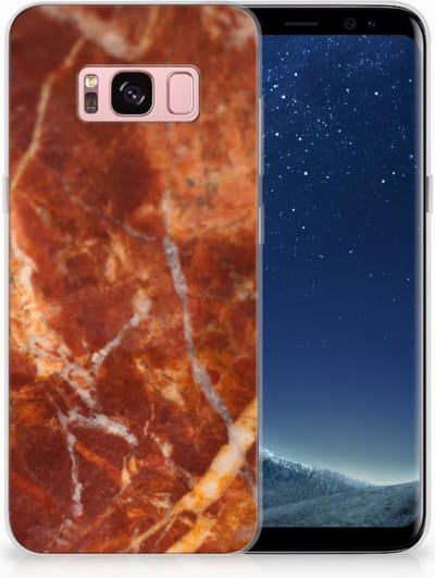 Samsung Galaxy S8 TPU Siliconen Hoesje Marmer Bruin