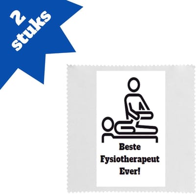 Akyol - beste fysiotherapeut brillendoekjes - Beste fysiotherapeut - therapeut - cadeau - 17,8 bij 17,8 cm - 2 stuks