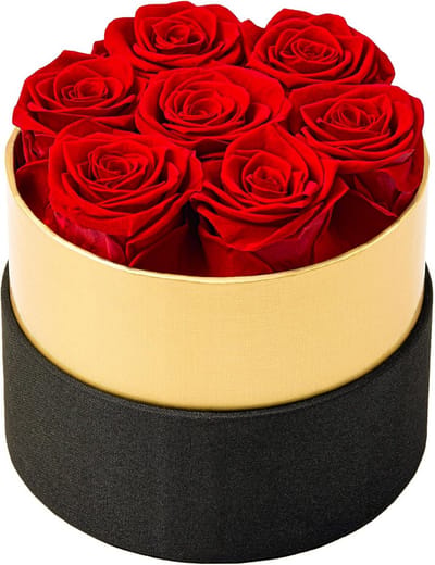 Eeuwigdurende Rozen in Luxe Geschenksdoos - Een Jaar Lang Vers Rozenboeket Cadeau