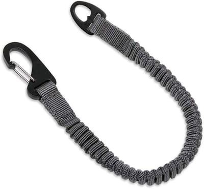 Korte Hondenriem - Nylon Riem - Hondentraining - Elastische Bungee Buffer - 37cm-60cm - Grijs