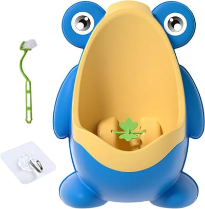 Baby Urinaal Trainer - Kinder Potje - Zindelijkheidstraining - Met Draaiend Doelwit - 22.5 x 16 x 29 cm - Blauw