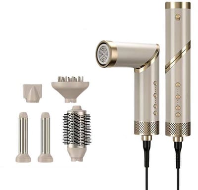5 in 1 Föhn en Multistyler - met 5 verwisselbare accessoires