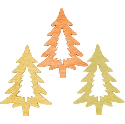 Strooidecoratie kerstboom oranje 4cm 72 st, 72 Stück
