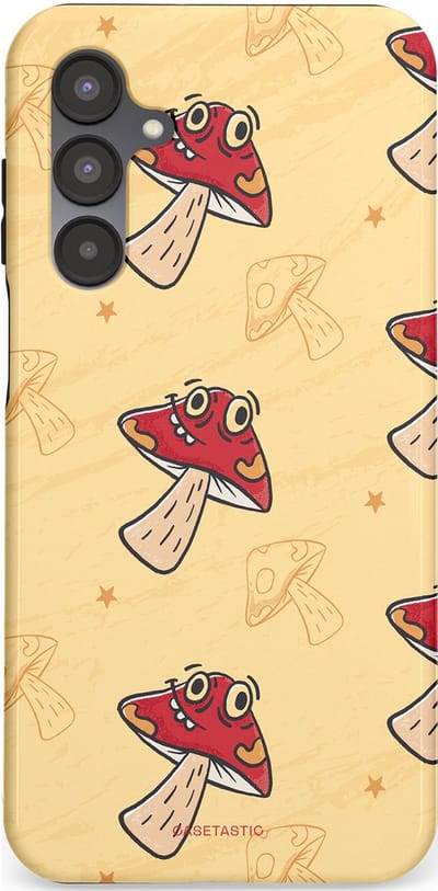 Casetastic Hoesje Geschikt voor Samsung A16 - Stijlvolle Beschermende Duo-layer Case - Vrolijke Paddestoel