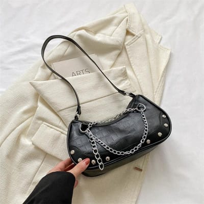 Nieuwe Dames Koreaanse Stijl Gepersonaliseerde Schoudertas Modieuze Eenvoudige Armpit Bag Casual Handtas gray