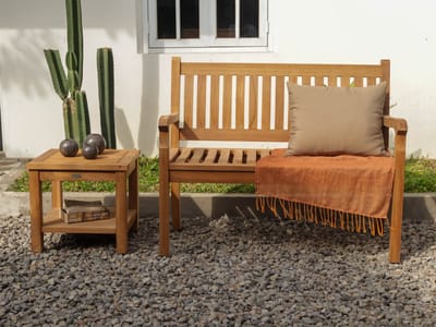 Teakea - Beaufort Teakhouten Tuinbank 120 cm - 2-Persoons Houten Bank - Duurzaam Massief Teak