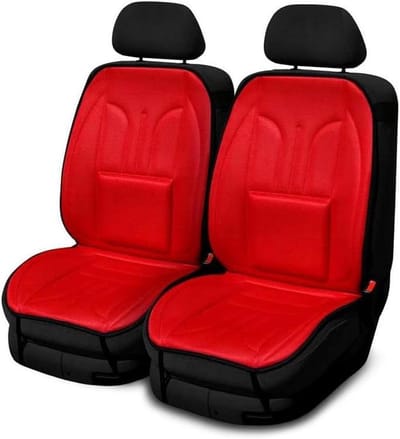 Stoelkussens Auto - Stoelhoezen Set - Comfortabel Rijden - Universele Pasvorm - 2 Stuks - Rood